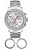 Marc EckoE18500G1 Gents Chronograph and date interchangable bezels polished silver case and bracelet silver dial