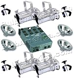 Par 56 Cans, 300w Par56 Narrow Spot Lamps, Dimmer Pack, C-Clamps (L555)