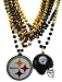 NFL Pittsburgh Steelers Team Medallion, Mini-Helmet and Mardi-Gras Bead Set