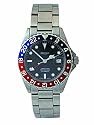 Bernex Swiss Made GMT Divers 300m Automatic Stainless Steel, Black dial, Sapphire glass, Bracelet Wrist Watch