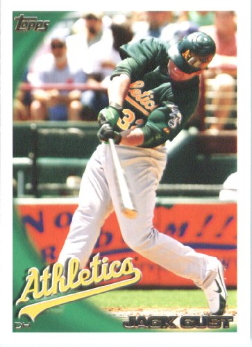 2010 Topps Baseball Card #301 Jack Cust Oakland Athletics - Mint Condition - Shipped In Protective ScrewDown Display Case!