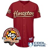 Houston Astros Authentic Alternate Road Cool Base Jersey W/50Th Anniversary Patch Size 56