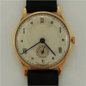 Vintage/Antique watch: Unknown Swiss Made 18K Gold, 1930's