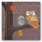 Awesome Owls IV by Paul Brent 8x8 Art Print Poster