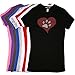 Heart with Paw #2 - Ladies Rhinestone Dog Breed Shirt - Tight Fitting - Runs Small