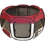 Best Pet Folding Play Pen - Medium - Burgundy