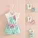 PanDaDa Girls Clothing Sets Ruffled Sleeveless Tops T Shirt Plaid Shorts Vest