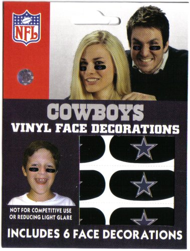 Buy Dallas Cowboys NFL Eyeblack Strips (6 Each) by Party Animal