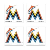 FLORIDA MARLINS OFFICIAL LOGO TATTOO 4 PACK