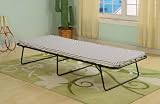 Kings Brand Metal Folding Rollaway Guest Bed Frame With Foam Mattress