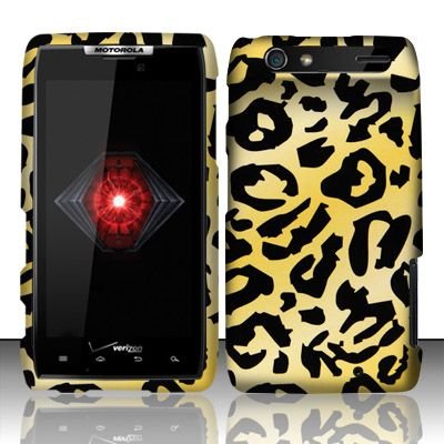 For Vrrizon Motorola Driod Razr XT912 Accessory - Leopard Design Hard Case Protector Cover + Free Lf Stylus Pen