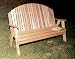 4' Red Cedar Blue Mountain Fanback Garden Bench