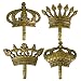 Gilt Wall Hooks- Crown Design, Set of 4