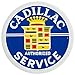 Cadillac Service Round Tin Sign 12 x 12in