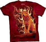 Phoenix Wolf Flame Men's Red Tee (X-Large)