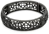 1928 Jewelry Victorian Gothic Jet Black Stretch Bracelet