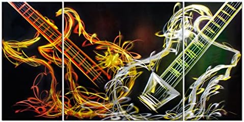 Metal Artscape Rebel at Heart, 3-Paneled Handmade Metal Wall Art, 20 by 39-Inch