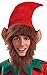 Forum Novelties Men's Costume Elf Hat with Ears Hair and Beard