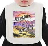 Explore The World Colourful ネクタイを有する有機ビブ Medium