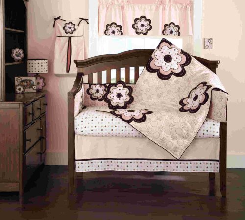 Beansprout Mod Daisy 4 Piece Crib Set - Pink product image