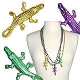 Louisiana Alligator Mardi Gras Bead (12 piece pack)