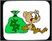 Decorated Mouse Pad with money, bag, animal