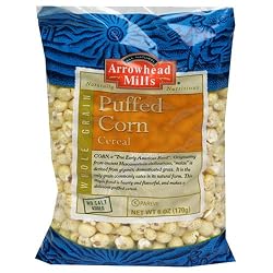 Arrowhead Mills  Puffed Corn Cereal, 6-Ounce Bags (Pack of 12)