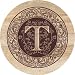 Monogrammed Coaster - T