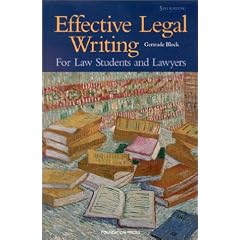 Effective Legal Writing: For Law Students and Lawyers (University Textbooks)