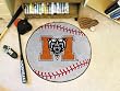 Mercer Bears 29" Round Baseball Floor Mat (Rug)