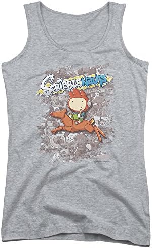 Scribblenauts Scribble Juniors Tank Top Shirt ATHLETIC HEATHER LG