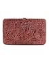 Embossed Floral Flat Wallet with Checkbook Holder in Choice of Colors