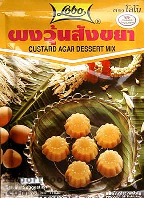 Lobo brand Thai Custard agar dessert - 2.8 oz x 5 by ImportFood.com