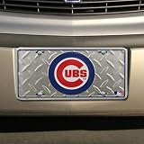 Chicago Cubs Diamond Metal License Plate