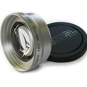 Bower 2x 58mm Telephoto Conversion Lens for Digital Film Cameras in Silver color