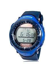 BestOfferBuy Unisex Solar Digital Sports Silicone Watch 0405M Blue