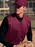 Adult Pro-Weight Mesh Sleeveless Button Front Baseball / Softball Jersey