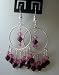 Genuine Swarovski Rose & Garnet Crystals w/ Sterling Silver 92.5 Chandelier (BRAND NEW) Image
