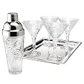 South Beach Palm Martini Glasses Set of 6