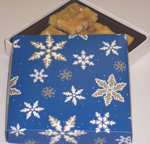 Scott's Cakes 1 2 lb. Macadamia Nut Brittle in a Snowflake Box by Scott's Cakes