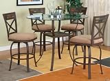 Powell Parsley Dining Table Pedestal with Glass Top Sold Separately