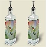 Artworks olive oil bottle ~ Hummingbird and Honeysuckle ~ set of 2 bottles ~ code 727