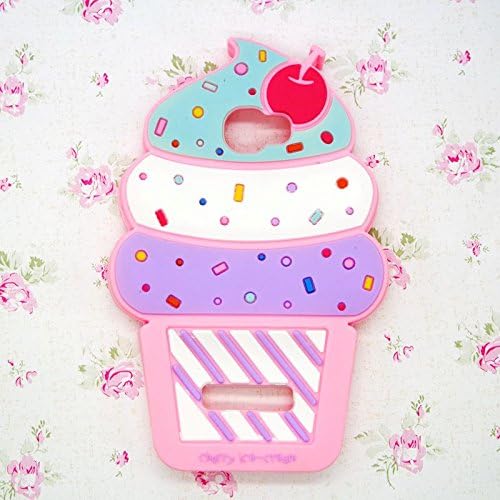 Cute 3D Cherry Ice Cream Silicone Soft Case Bumper Back cover for Alcatel OneTouch Fierce 2 Pop Icon A564c 7040N