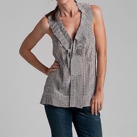BCBG Black and White Silk Halter Top
