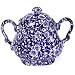 Queen's China Blue Calico 8-Ounce Covered Sugar Bowl