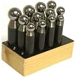 Dapping Tools w/Wood Stand 12 Doming Punches