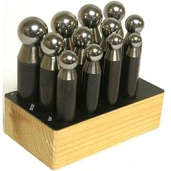Dapping Tools w/Wood Stand 12 Doming Punches