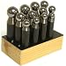 Dapping Tools w/Wood Stand 12 Doming Punches