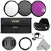 Professional Accessory Kit for CANON PowerShot SX40 IS, SX30 IS, SX20 IS, SX10 IS, SX1 IS Cameras - Includes: Filter Kit (UV, CPL, FLD) + Lens Adapter Ring + Tulip Flower Lens Hood + Center Pinch Lens Cap + Cap keeper Leash + MagicFiber Microfiber Lens Cleaning Cloth