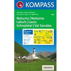 Naturns/Naturno, Latsch/Laces, Schnalstal/Val Senales 1 : 25 000: Wandern / Rad / Skitouren. Escursioni / bike / sci alpinismo. GPS-genau